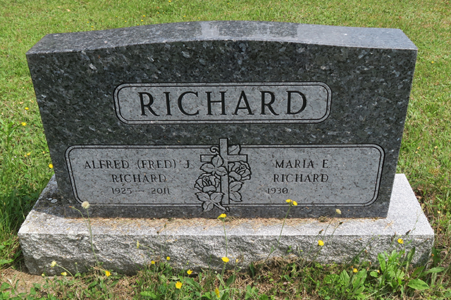 Pierre tombale de Alfred Richard