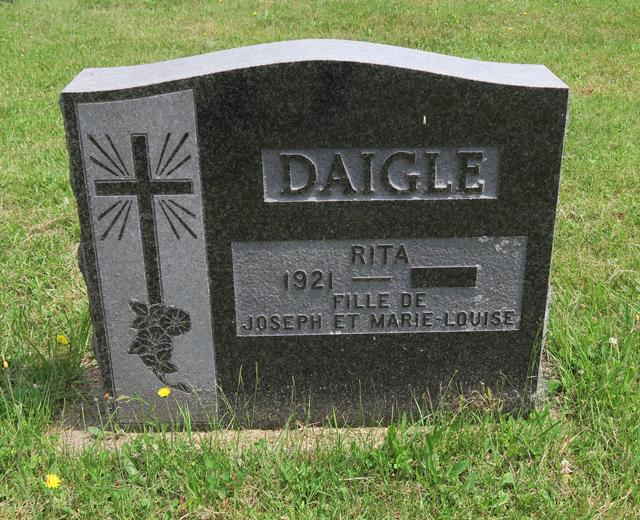 Pierre tombale de Rita Daigle